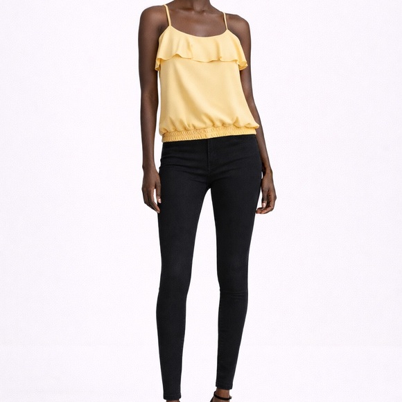 Yellow Ruffle Tank Top - Picture 1 of 5